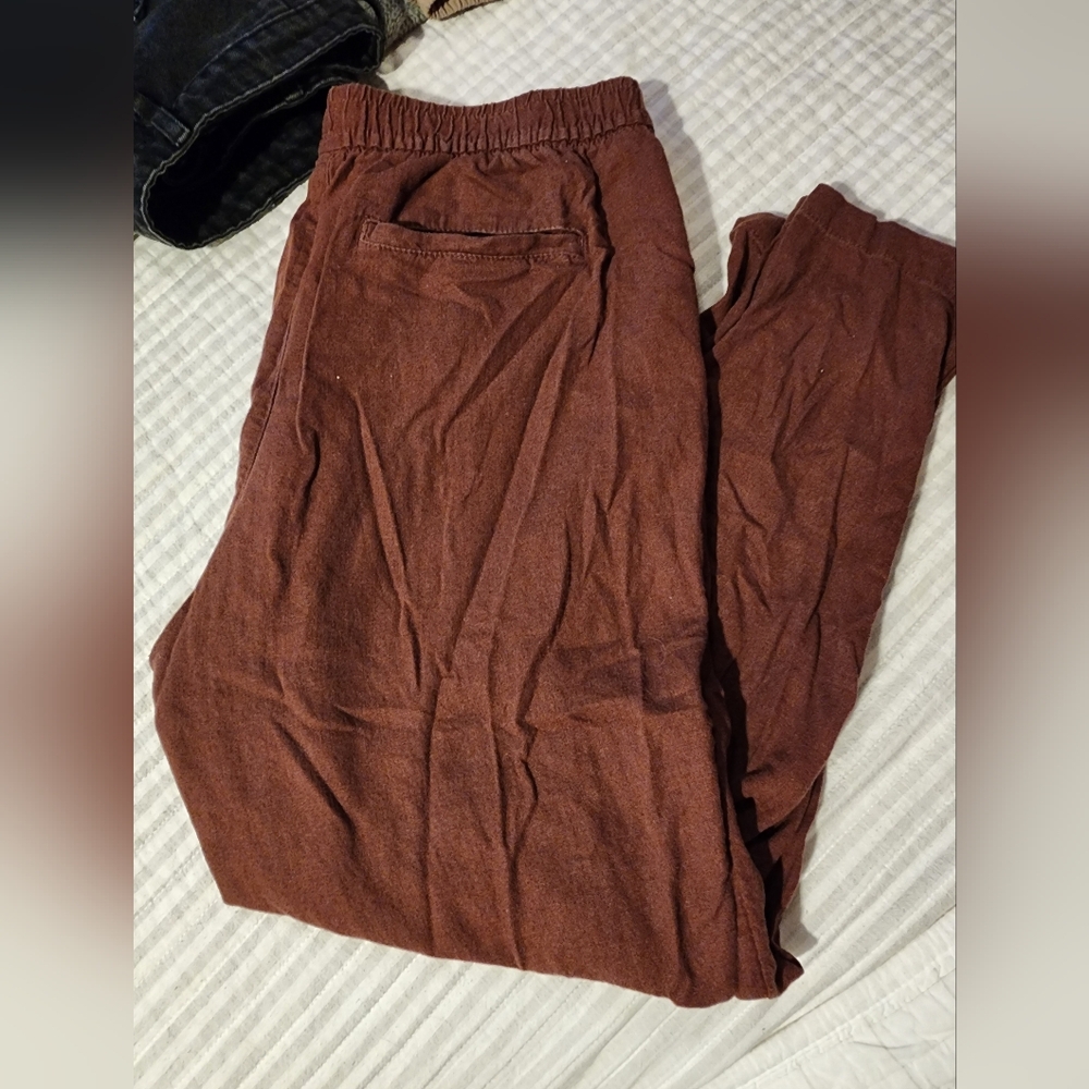 Reddish Brown Old Navy Linen Pants